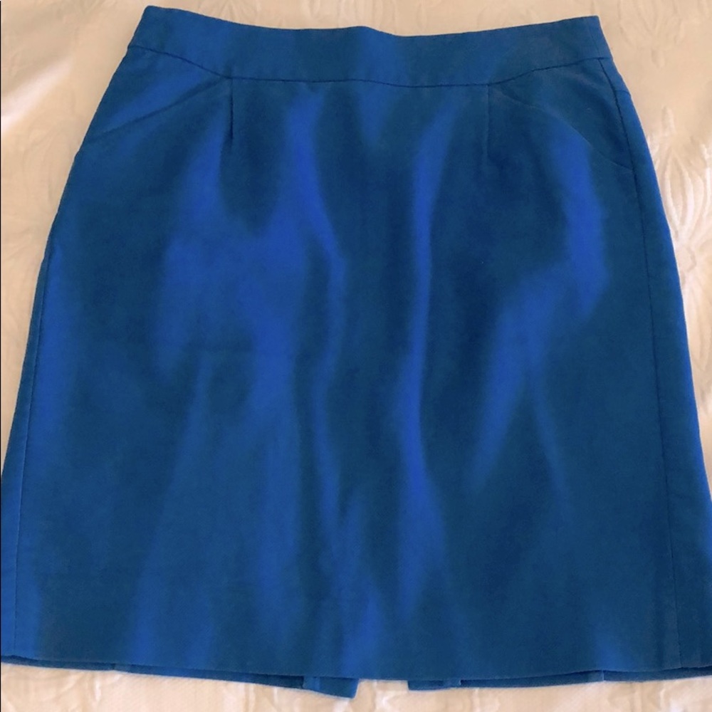 JCrew blue pencil skirt